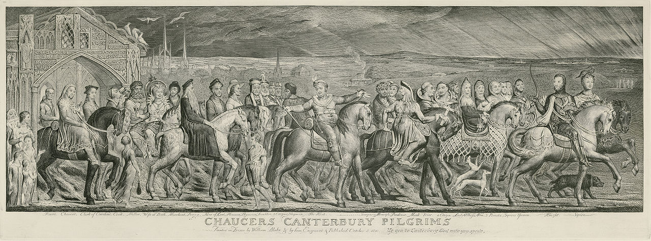 The Canterbury Pilgrims Copper engraving 
